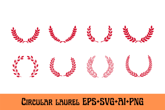 Download Circular Laurel Foliate Vector Icon - Icon Collection