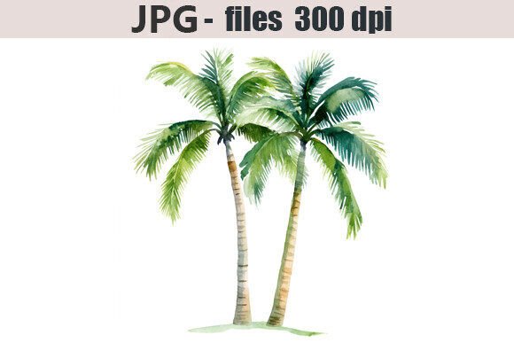 Download Palm Tree Watercolor Clipart Isolated - Premium Resources