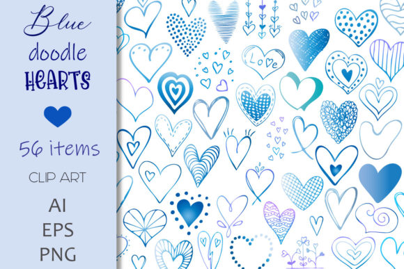 Download Simple Doodle Hearts Collection - Hearts Collection